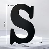 Vista 2 de AOCEAN Letras de madera negra de 8 pulgadas, letras de madera sin terminar para decoración de Halloween, letras decorativas de pie, decoración