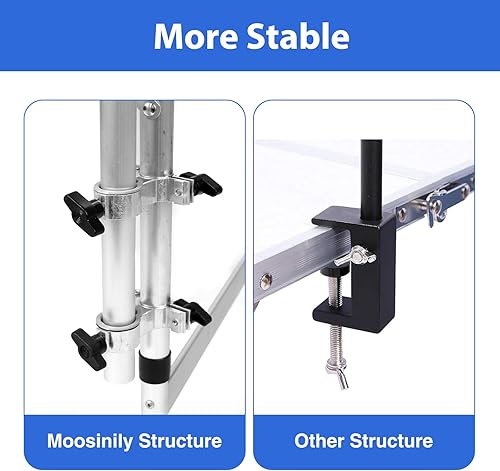 Miniatura 5 de Moosinily Poste de lámpara para mesa de campamento de 3 pies4 pies5 pies6 pies, mesa de picnic, camping, cocina, campamento, farol, soporte de