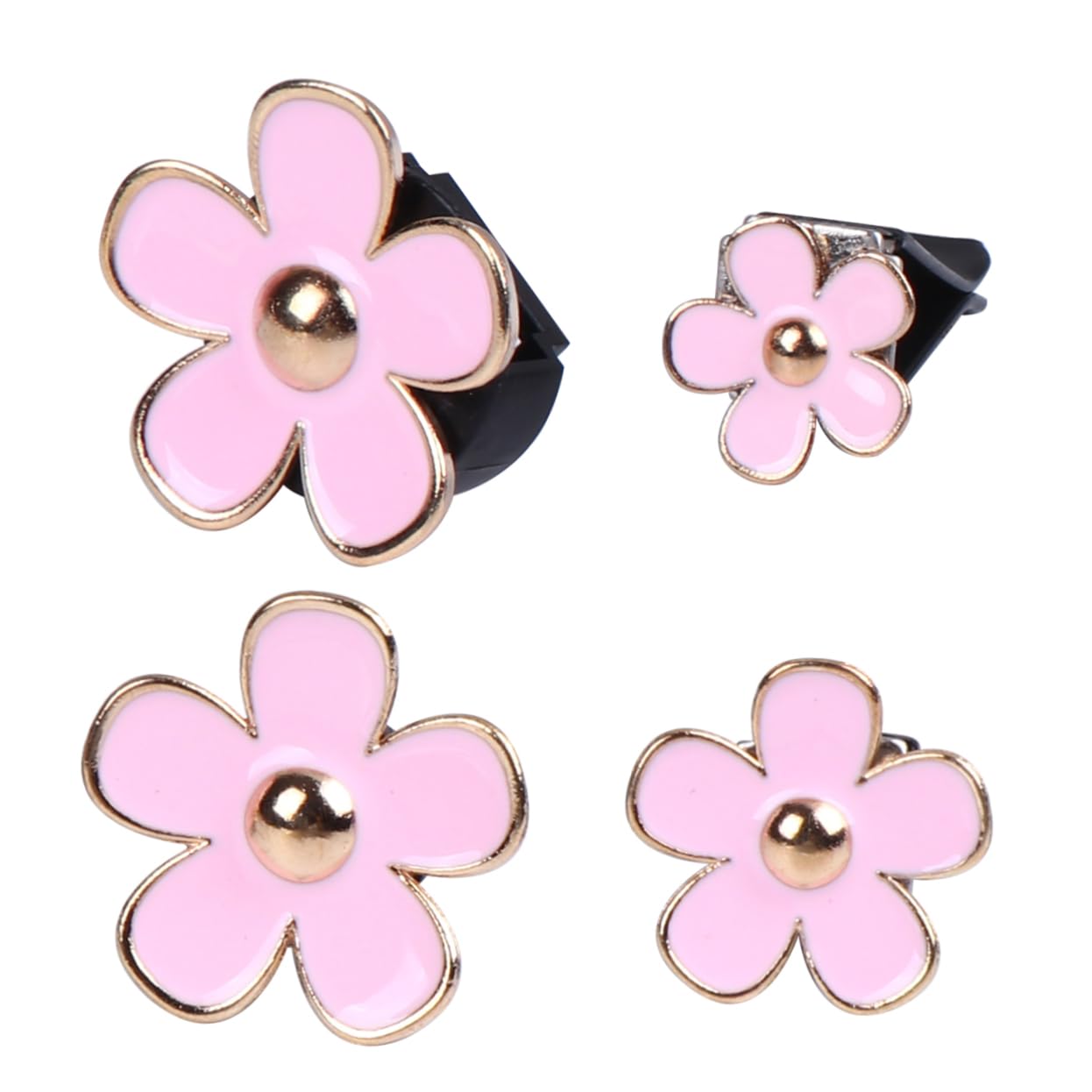 SOLUSTRE 12pezzi Clip Forma Di Fiore Per Auto Da Metallo Diffusore Di Profumo Per Ambienti Vehiculari Decorazione Per Interni Auto Rinfresca Aria Con Essenziale