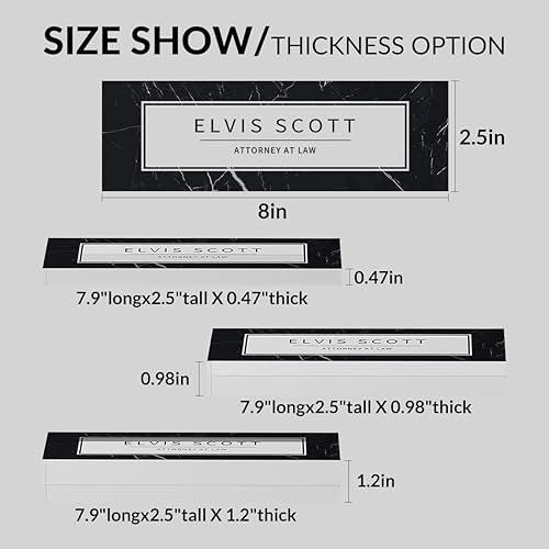 Miniatura 4 de Placa de nombre personalizada para escritorio de oficina, placas de nombre personalizadas para escritorios sobre vidrio acrílico, placa de