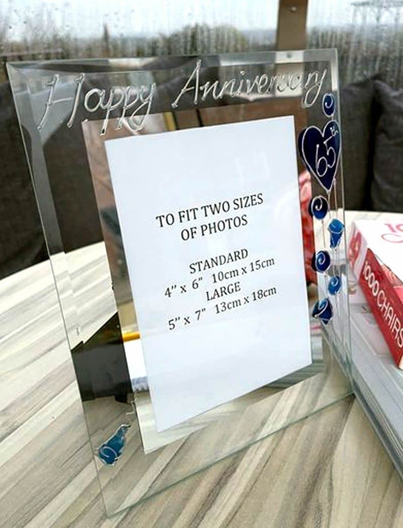 Dreamair Clear 65Th Wedding (Blue Sapphire) Anniversary Photo Frame (P) (5X7) Flower