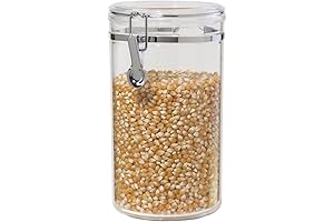 Oggi Large Clear Airtight Canister with Clamp Lid, 72 oz