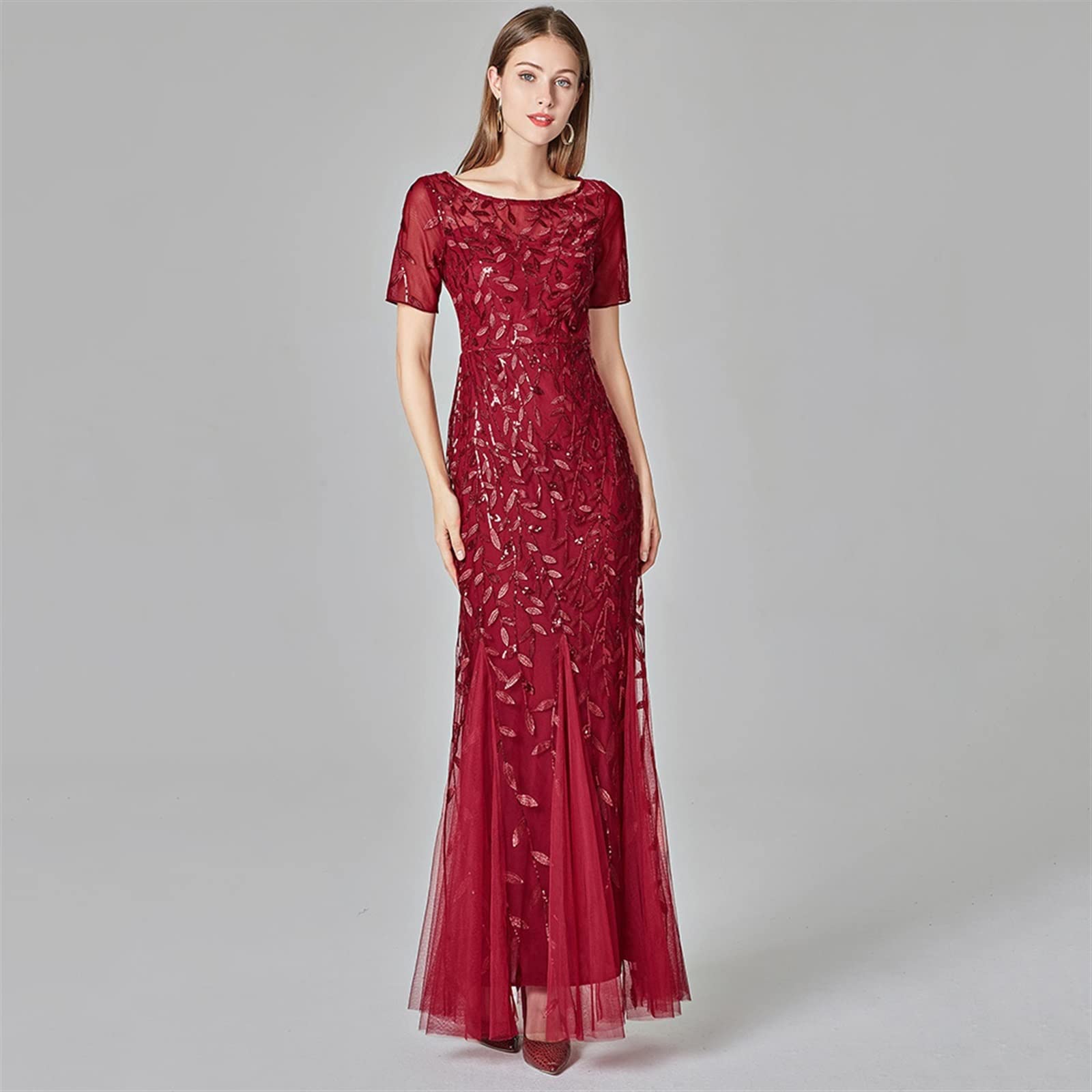 INGVY Dresses, Sequins Cocktail Summer Dress Bridesmaid Prom Dress Women's  Casual Party (Color : Dark blue, Size : M): Buy Online at Best Price in UAE 