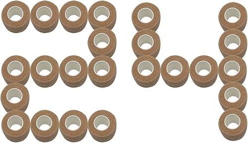 MINGYUE - Paquete de 24 unidades de 1 x 5 yardas, cinta autoadhesiva, cinta atlética, cinta deportiva, cinta de muñeca y tobillo, vendaje cohesivo