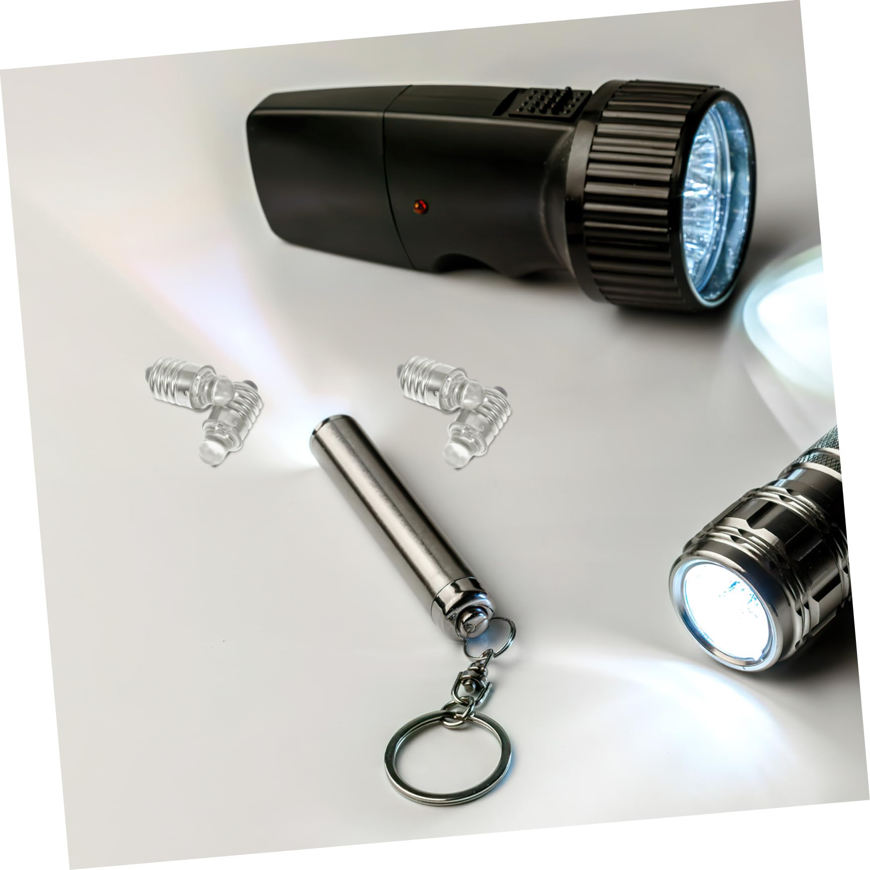 Baluue Lampadina LED E10 Attacco 6v 2 Pezzi Mini Torcia Piccola Lampadina Metallo e Vetro Alta Prestazione Stabile per Ragazzo Ragazza
