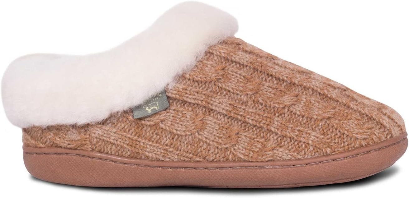 Cloud Nine Sheepskin Women's Crochet Clog - Cozy Slip-On with Plush Sheepskin Lining, Cushioned Comfort & Indoor/Outdoor Wear