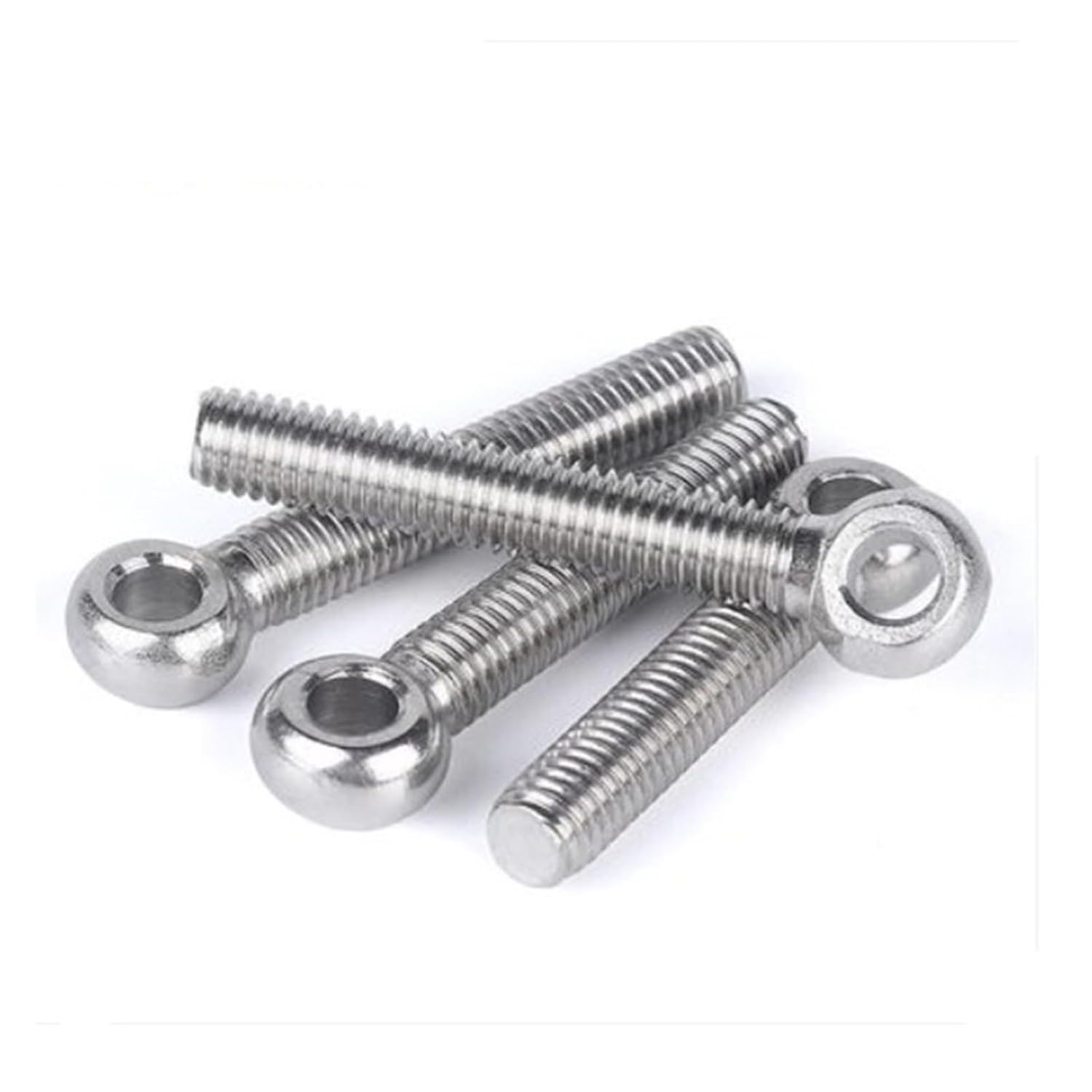 1-5pcs M5 M6 M8 M10 M12 Stainless Steel Lock up Link Bolt Eye Slip Hole Screw (Size : 50mm, Color : M10 2PCS)