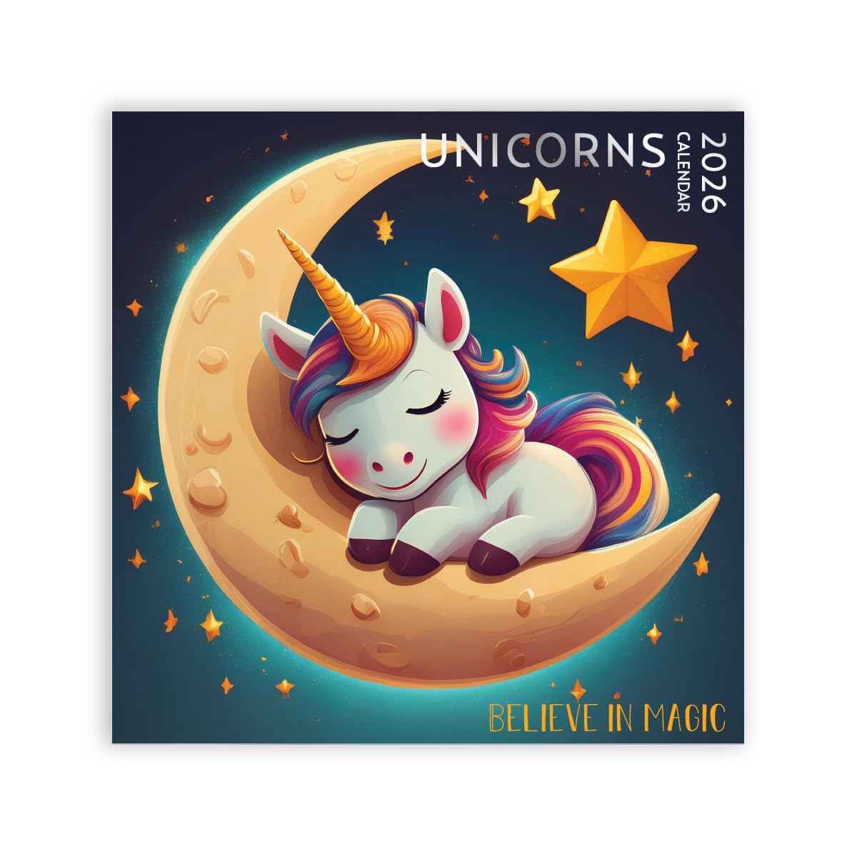 Unicorn Calendar 2026, Large 12 x 12 inch, Gift for Unicorn Lovers Calendar