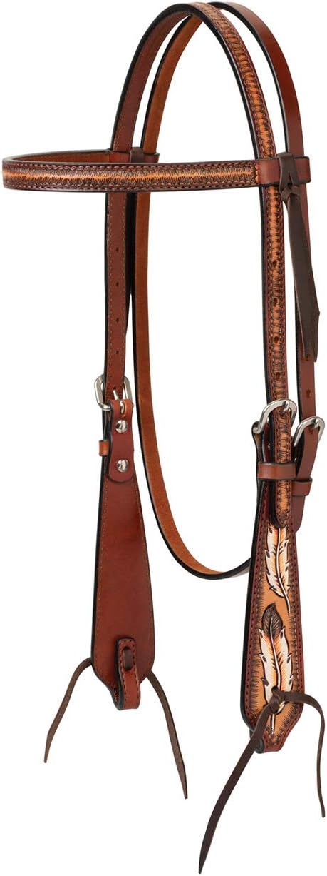 Coco Feather 5/8" Browband Headstall