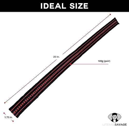 Miniatura 6 de Correas de levantamiento de pesas de 25 pulgadas (par)  Domina el peso muerto con muñequeras de algodón resistente  Soporte de agarre máximo para