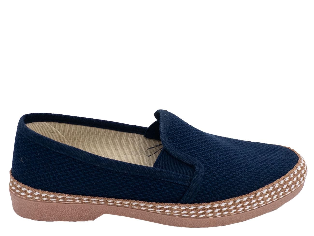 Zapatilla Cano Confort 501 Alpargata DE Calle para Hombre Zapatilla ELÁSTICOS Lona Portofino Marino 3501