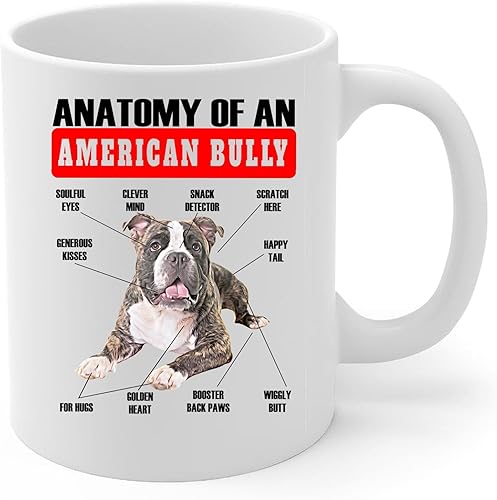 Miniatura 2 de Lovesout Taza de café con diseño de anatomía de matón americano a rayas, divertida, taza de cerámica blanca de 11 onzas
