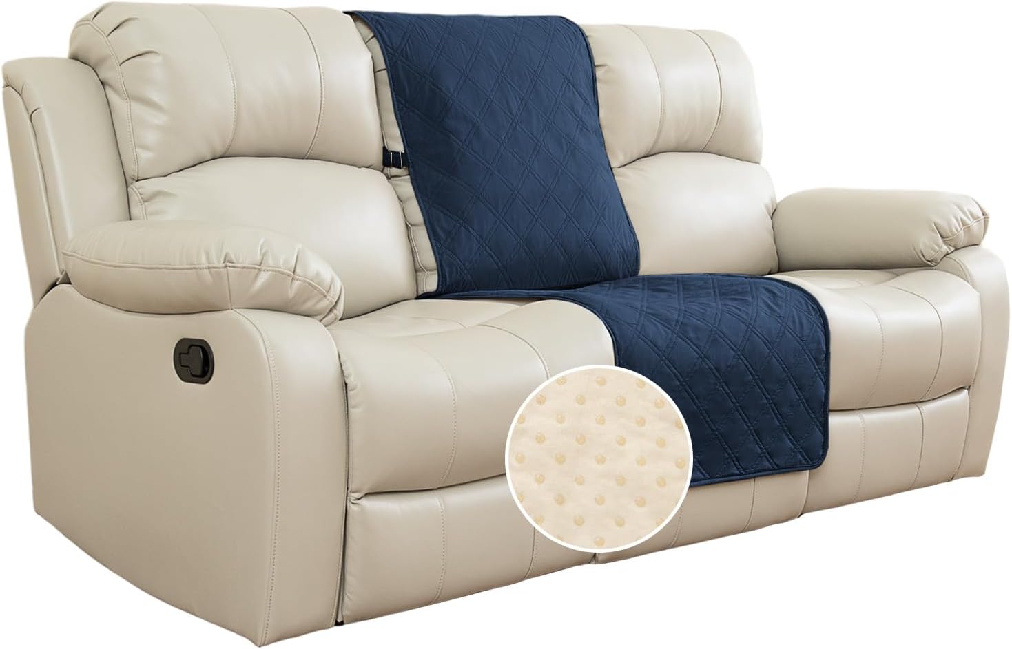TOMORO Funda de sofá reclinable antideslizante, 100% impermeable, protector de muebles, funda de sofá lavable con correas elásticas para perros y