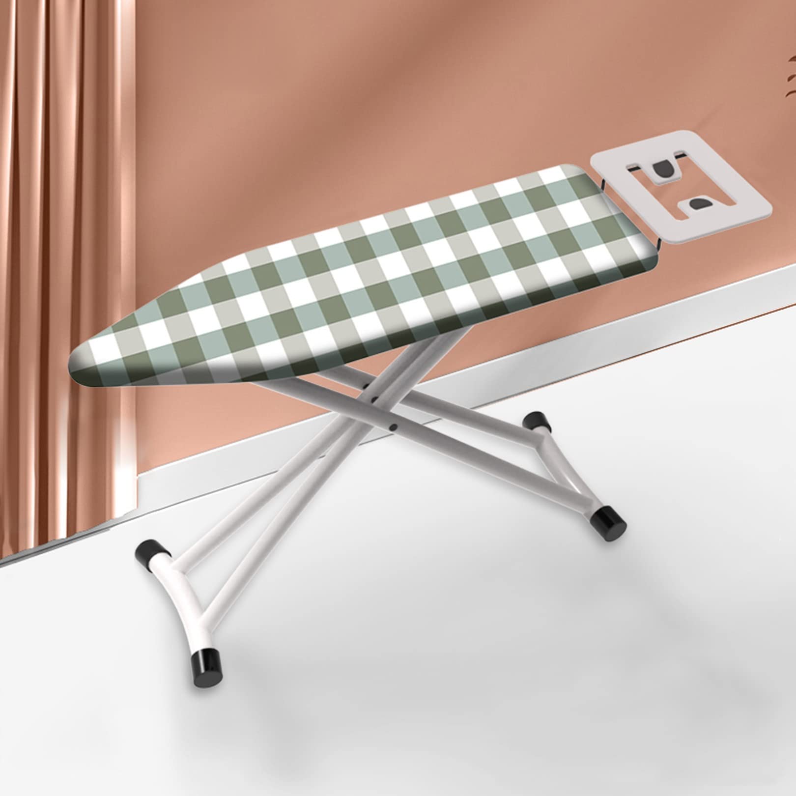 Tabla De Planchar, superficie de planchado extra grande ,Soporte Para Centros De Planchado,6 altura regulable,Patas Extragruesas con Patas Antideslizantes，ideal para espacios reducidos ( Color : A )
