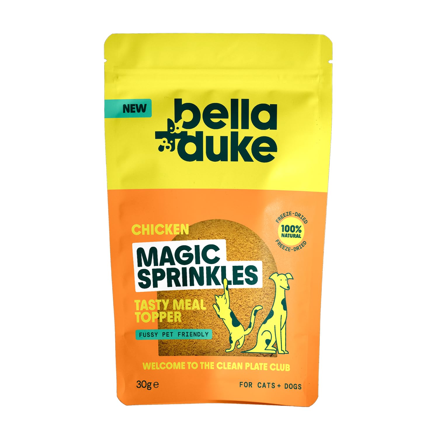 Bella + Duke Magic Sprinkles Chicken for Cats and Dogs - Dog Food Toppers - 100% Freeze Dried Chicken, Hypoallergenic & Grain Free (4)
