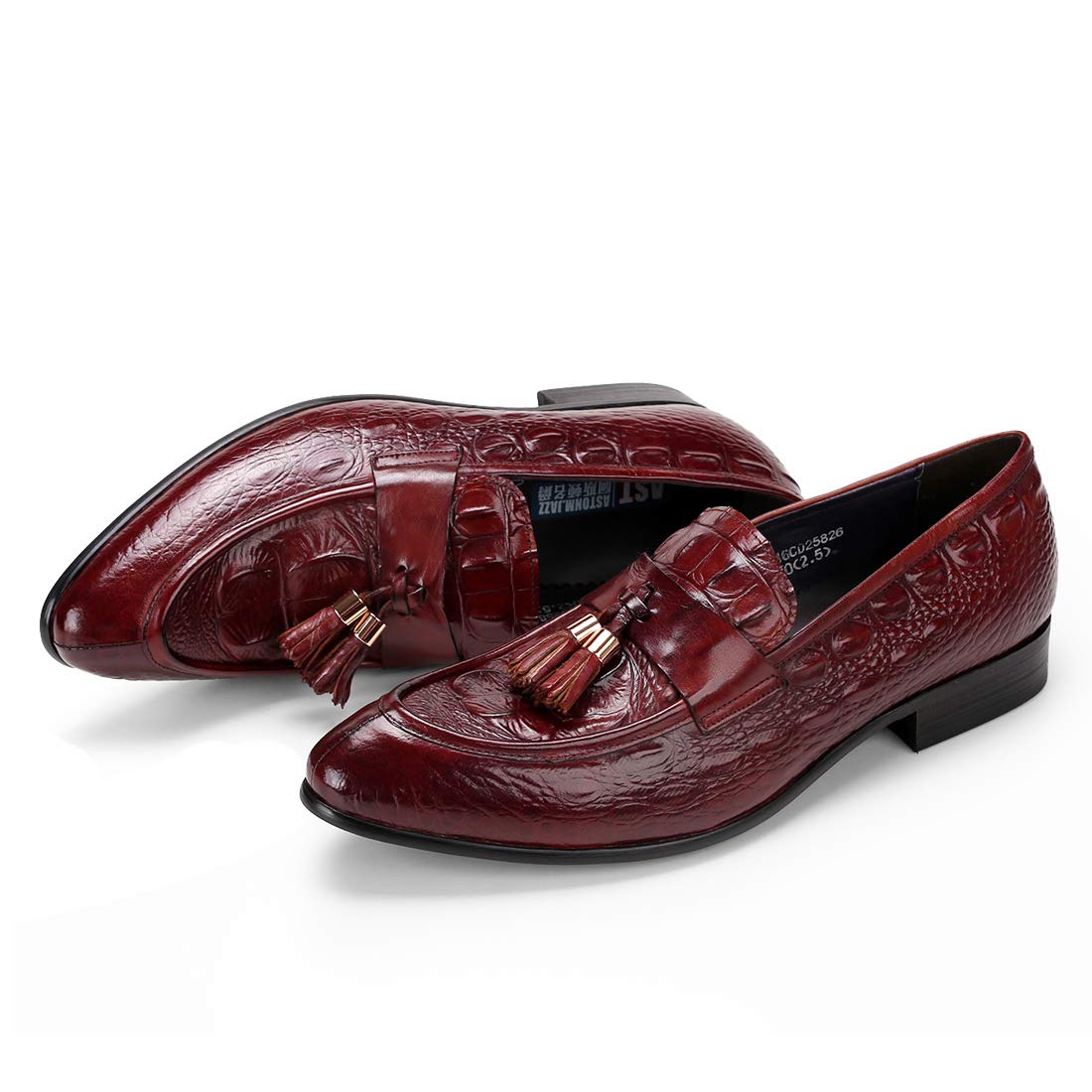 Mocasines Formales en Cuero para Hombre Loafers Casuales Negocios Zapatos de Vestir con Borlas
