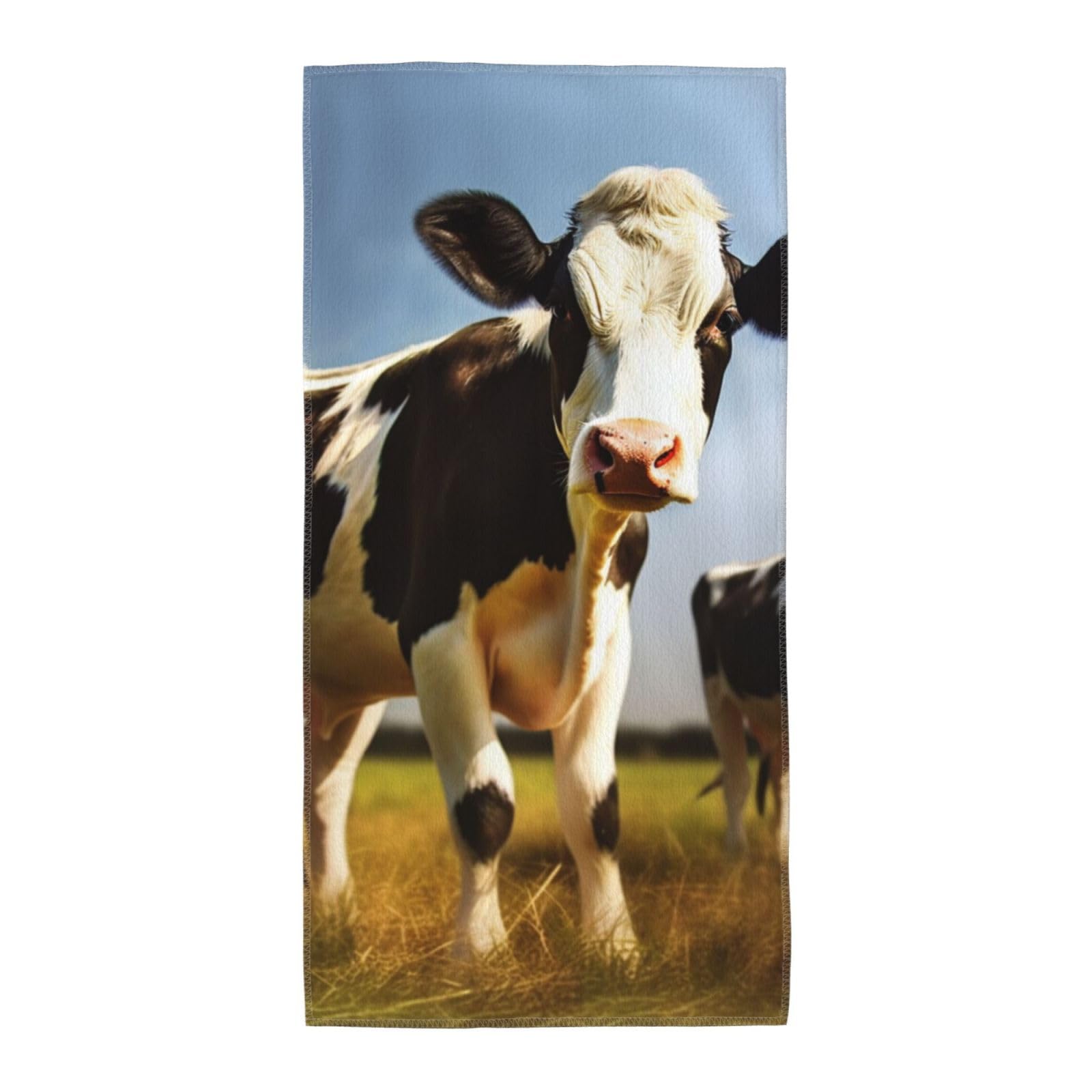 FekiLoot Absorbent Hand Towels 13.8"X27.5" Decorative Bathroom Towel Soft Microfiber Face Towel Cute Cow Dish Kitchen Towels for Bathroom Kitchen Hotel Spa Bath Towels