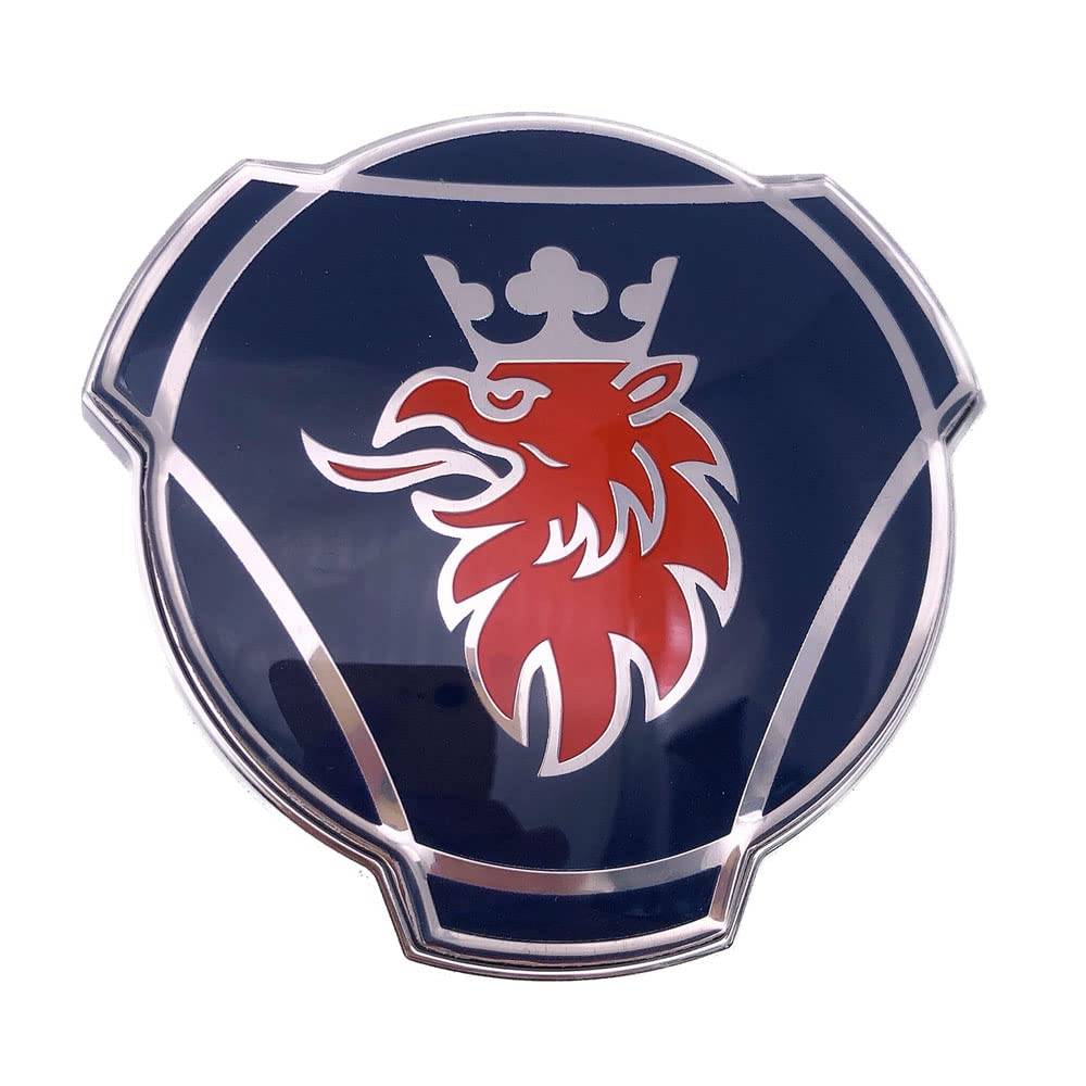 Calandre Avant Camion Kit Calandre Avant Scania Camion - Griffin Bleu-Rouge - Éclairage LED 24V Blanc - Pièce Remplacement Kit Décoration Camion