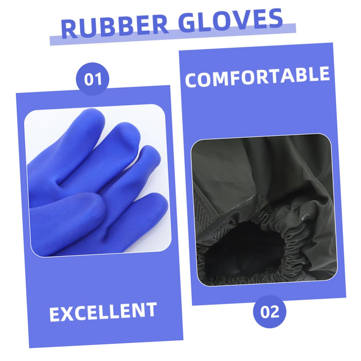 Veemoon 2pares Guantes De Goma Codo Impermeables y Resistentes Para Limpieza De Cocina Lavar Platos y Cuidado De Peceras Guantes Largos De Manga Para Uso Diario
