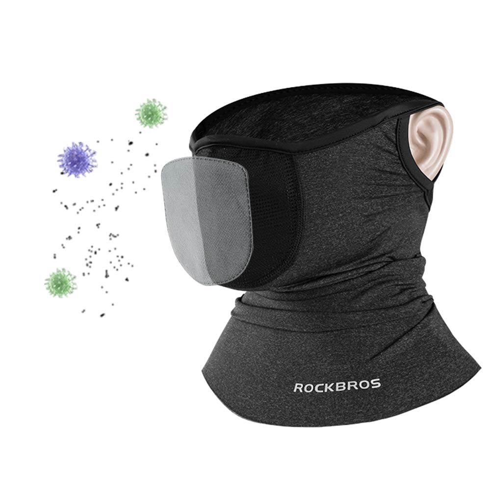 ROCKBROS Balaclava Półkominiarka, Chusta na Szyję z Pętelkami na Uszy, Na Lato, Ochrona przed Promieniowaniem UV, Wielofunkcyjna Chusta do Biegania, Jazdy na Rowerze, Oddychająca