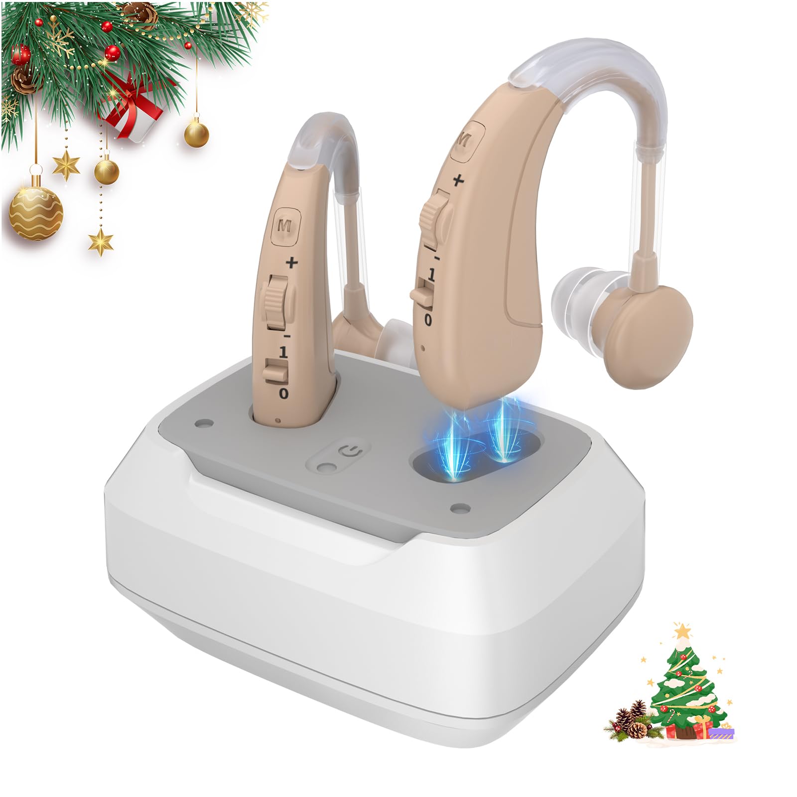Lot de 2 appareils audio sans fil avec annulation intelligente du bruit, 4 modes et volume réglable (double)