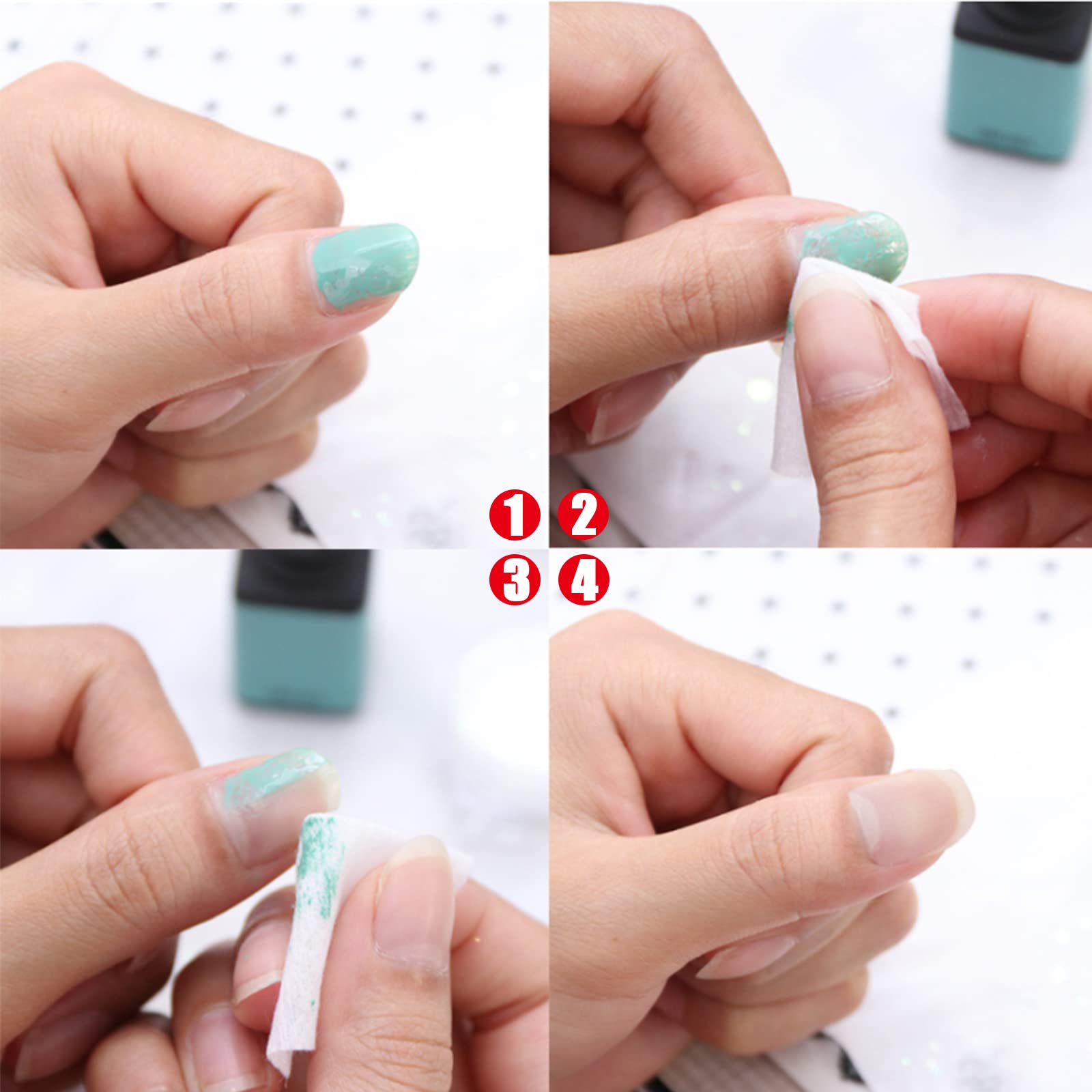 450 Pezzi Dischetti di Cotone per Unghie Gel, Salviette per Senza per Unghie, Tamponi di Pulire Nail, Pad Unghie Senza Pelucchi per Rimuovere Smalto e Gel, Ideali per Uso Professionale e Domestico