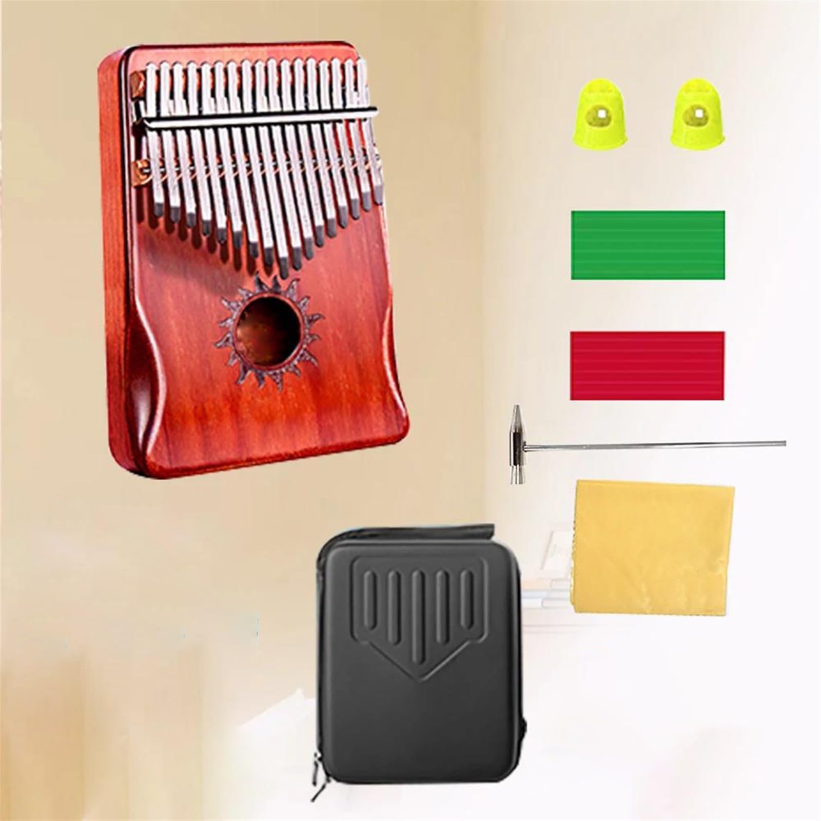 Kalimba Kalimba 17-klawiszowe Pianino Z Mahoniu Z Pudełkiem Odpowiednie Dla Początkujących Dorosłych I Profesjonalistów
