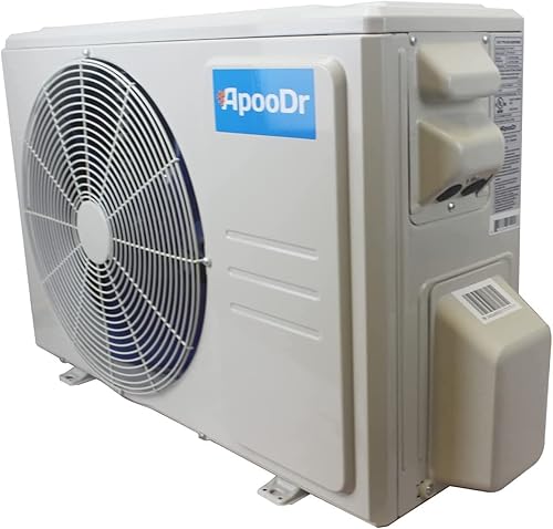 Miniatura 4 de ApooDr 9000 BTU Mini Split Air Conditioner Ductless Inverter System 17 SEER2 with Heat Pump 110V,with Installation Kit