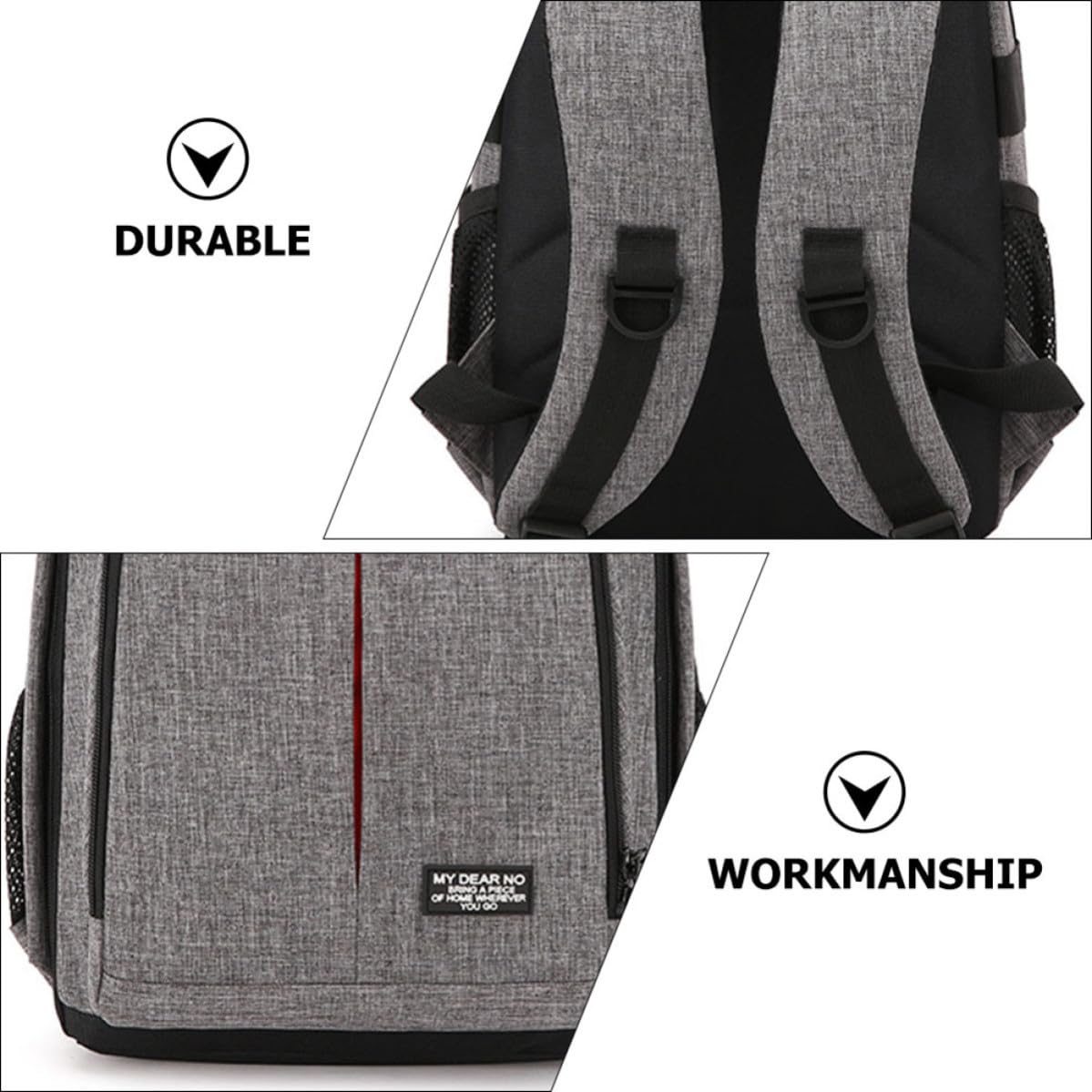 Toddmomy Zaino Borsa Fotografica Oxford Spallacci Comodi per Fotocamera Dslr per Escursioni All'aperti da Viaggio