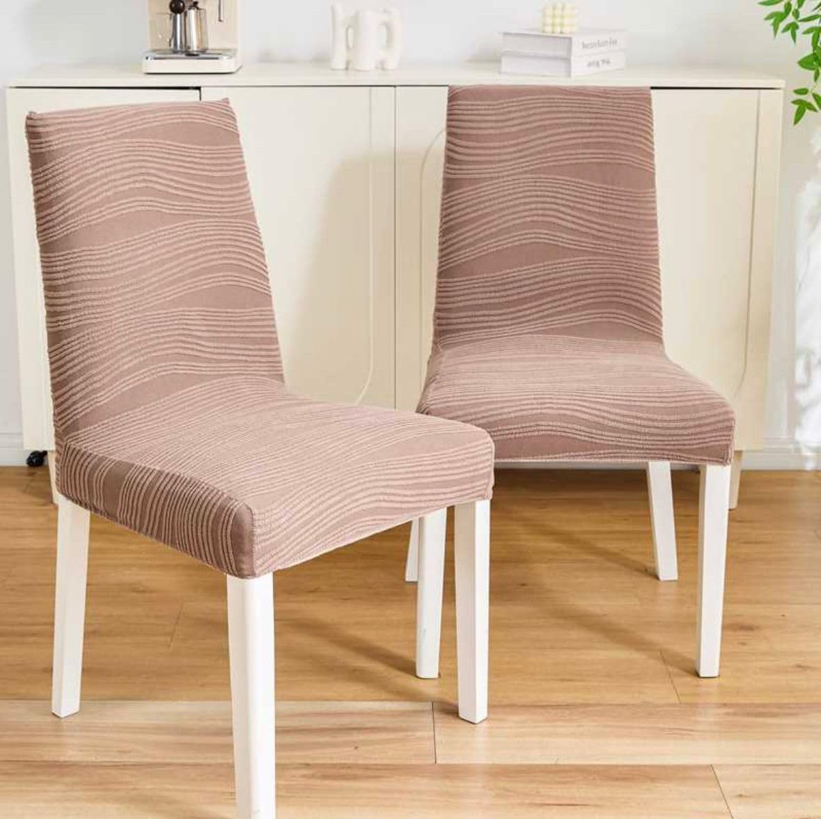 Orange Jacquard Chair Covers - Stretch & Protect! -27