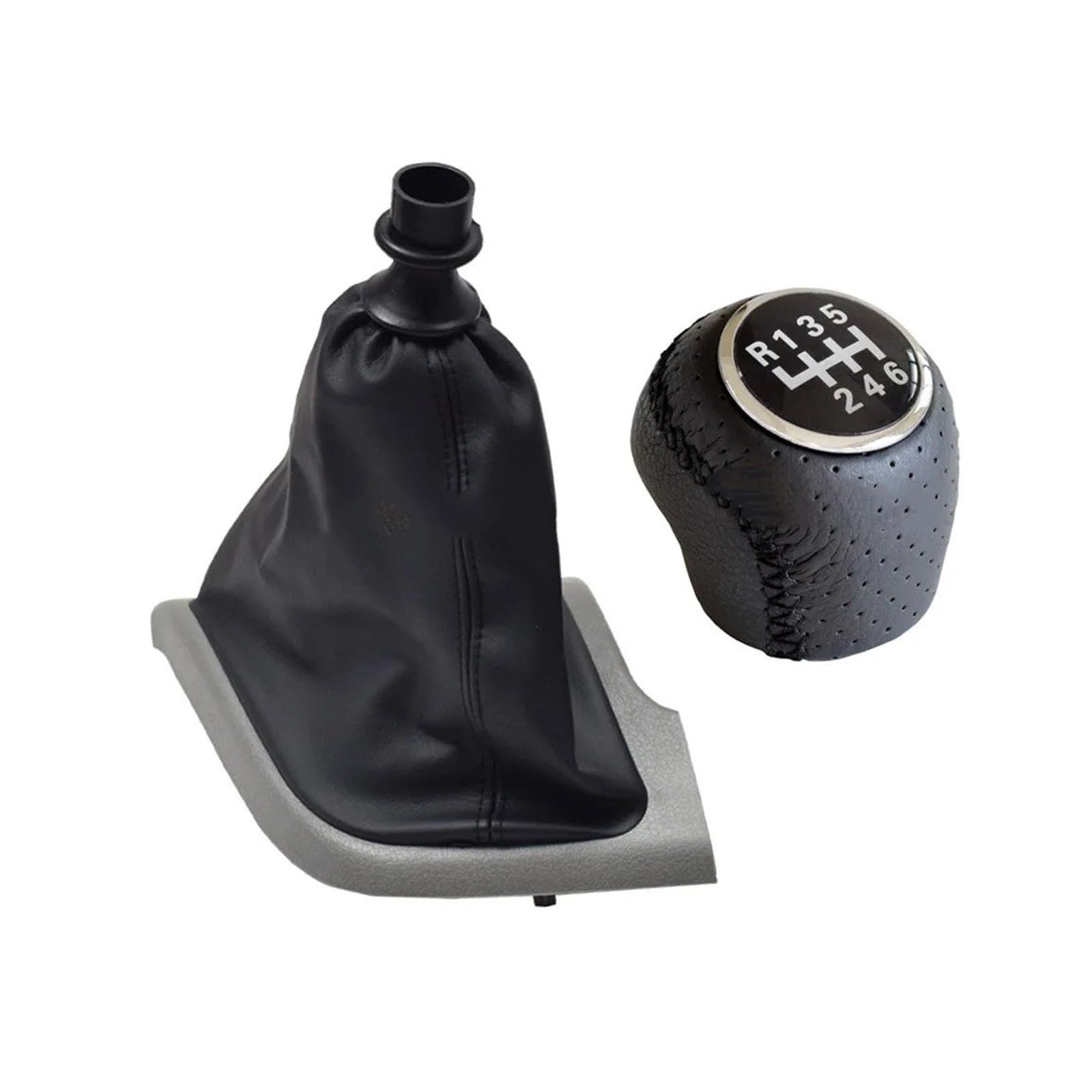 SAUANMNKTP Gearshift Knob for Fiat Ducato 2002-2014 Manual 5 6 Speed Gear Shift Knob Shifter Lever(HUI-with Holes R6)