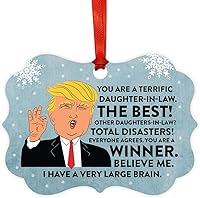 Vista 14 de Andaz Press Divertido presidente Donald Trump Fancy Frame Recuerdo Adorno de Navidad Regalo de mordaza, Perra fantástica, 1 paquete, ideas de regalo