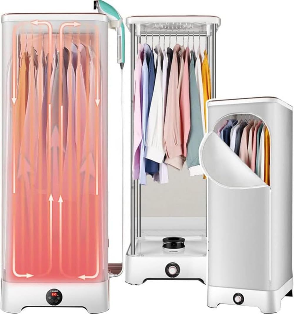 CYXOZ Automatic Vertical Steam Iron, Clothes Dryer, Steam Drying Machine - Portable Household Wrinkle Removal and Folding, Mite Drying Ironing Machine