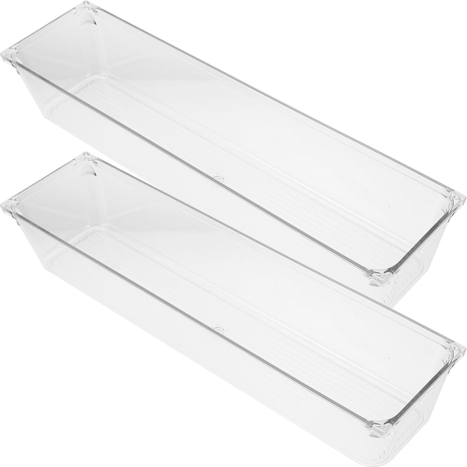 DECHOUS 3 Set Contenitore Trasparente Per Frigorifero Contenitori Per Cosmetici Contenitore Per Cosmetici Cosmetico Contenitori Di Stoccaggio Chiaro Cucina Organizer Per Cassetti 2 Pezzi*3