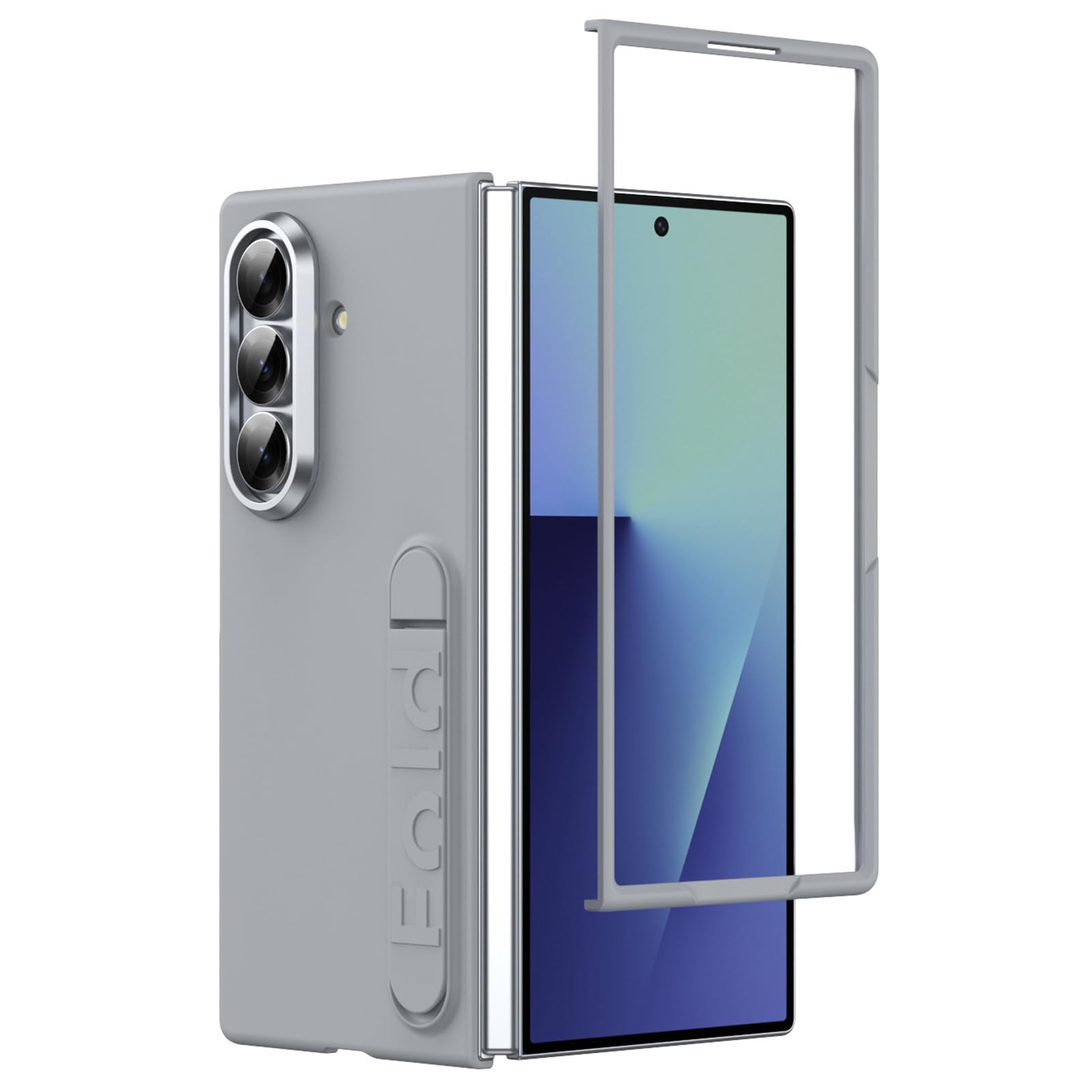 Cover per Samsung Galaxy Z Fold 8 Ultra, Pieghevole Cavalletto | Proteggi Schermo Resistente ai Graffi Fotocamera Guscio Anti Ingiallimento Leggero PC Copertura,Argento,Fold 8 Ultra