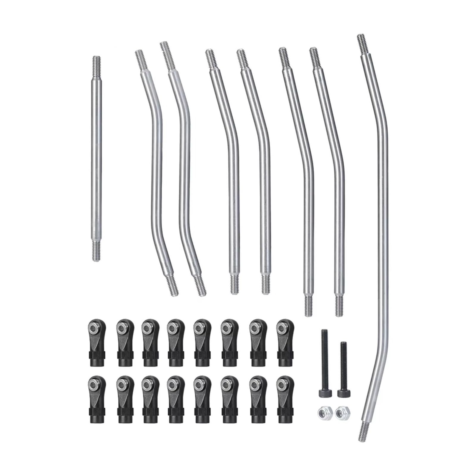 Rc Special Connecting Rod for Axial for Wraith 90018 90048 RR10 1/10 Stainless Steel Linkage Steering Link Rod Set RC Crawler Car Parts Accessories Replacement Use