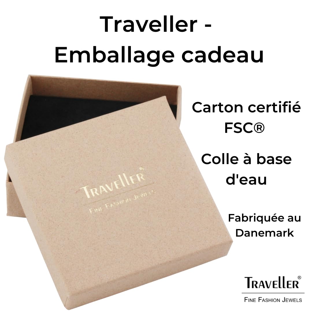 Traveller Boucles d'oreilles à clip - Pour femme - Demi-créoles étroites
