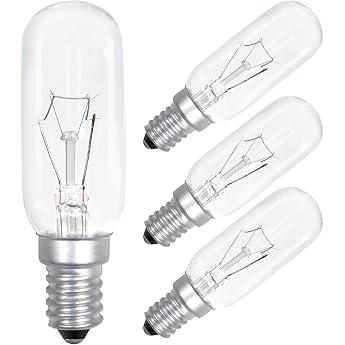 E14 40 W Cooker Hood Bulb 320 lm T25 Cooker Hood SES Device Lamp Warm White 2700 K Incandescent Bulb Dimmable for Cooker Hood - Pack of 4
