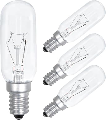 E14 40W Cooker Hood Light Bulb 230V 320lm T25 Extractor Fan Bulb SES Appliance Lamp Warm White 2700K Dimmable- 4Pack [Energy Class F]