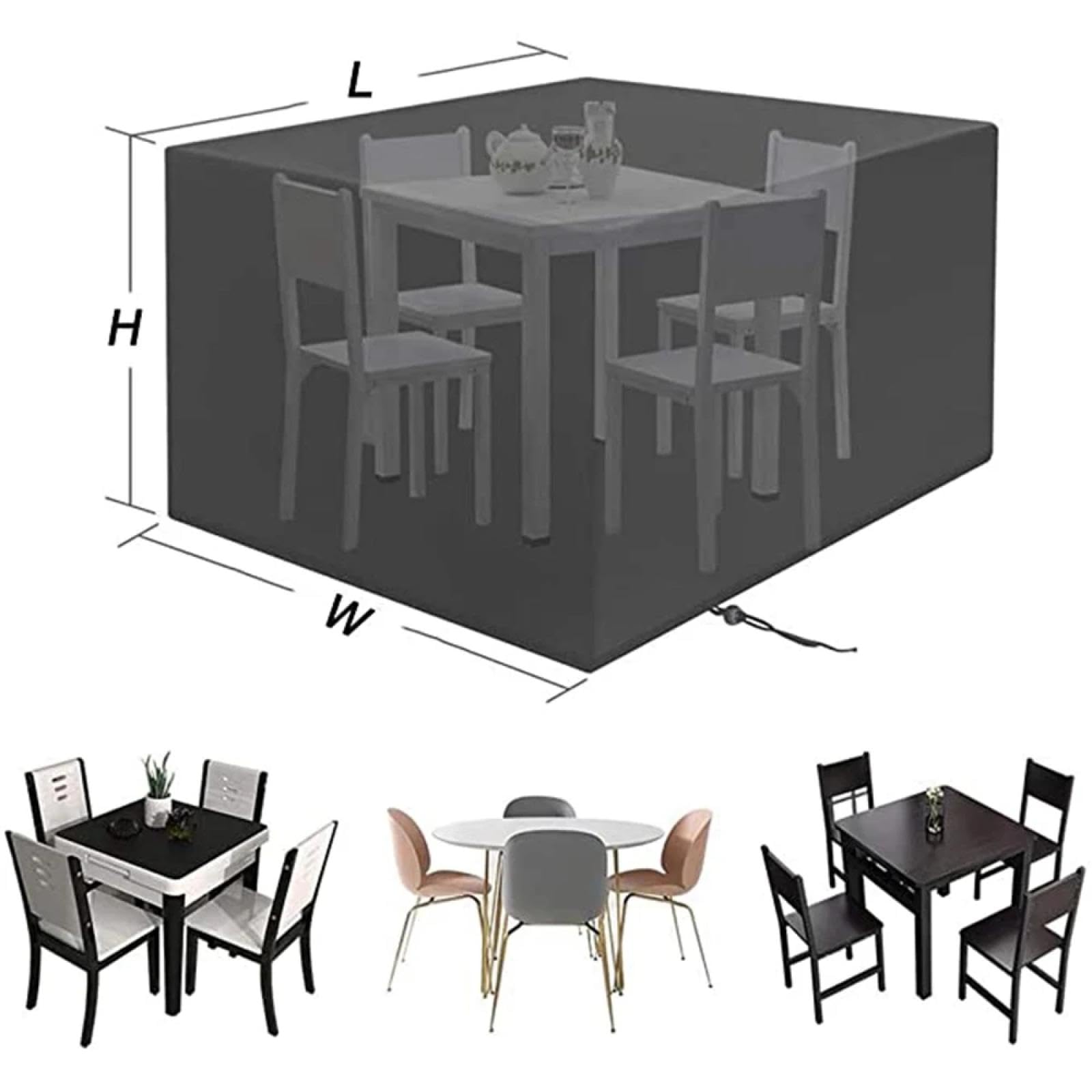 Housse Salon De Jardin Exterieur Impermeable Housse De Protection De Table Extérieur 420D Oxford