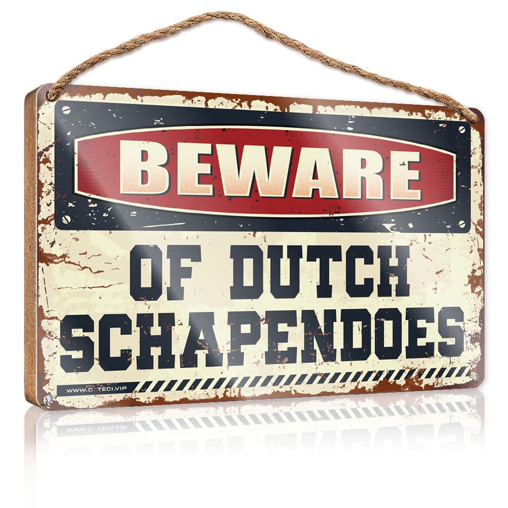 Dtha One Color Winter Signs For Home Decor Beware Of Dutch Schapendoes Wooden Sign Signs And Plaques Hanging Signs For Home Decor(15X28cm)