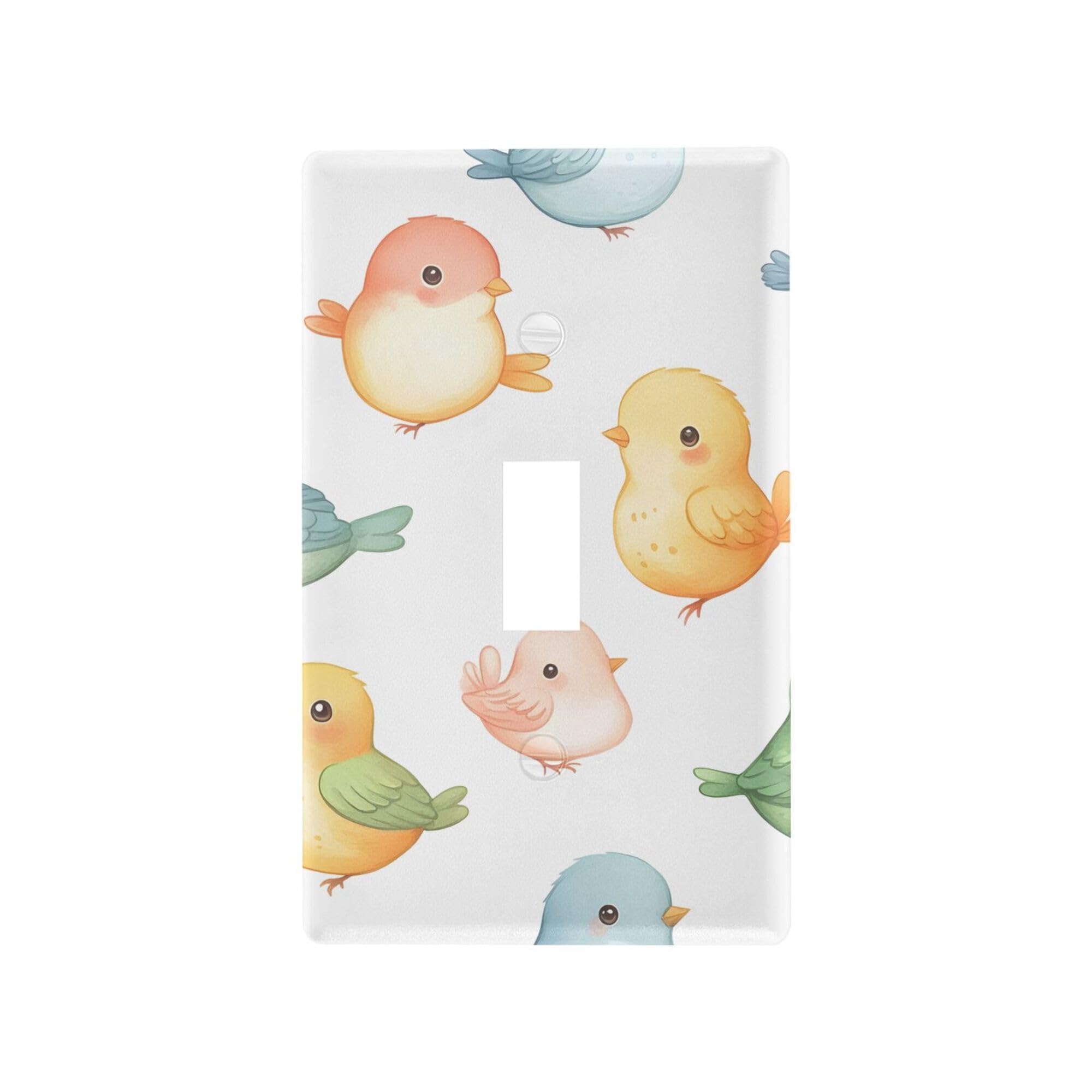 xigua Toggle Switch Wallplate Cartoon Birds Switch Wall Plate Cover,Decorative Outlet Cover Switch Cover for Home Office Bedroom 4.53