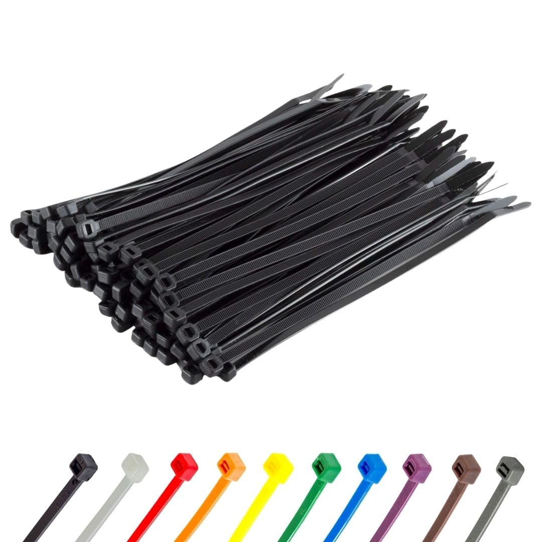 Amazon.com: GTSE 10 Inch Black Zip Ties, 100 Pack, 18lb Strength