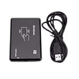 HiLetgo 125Khz EM4100 USB RFID ID Card Reader Swipe Card Reader Plug and Play with Cable First 10 Digit (Only Read 125kHz ID Card, Cannot Read IC Card. See Product Pictures)