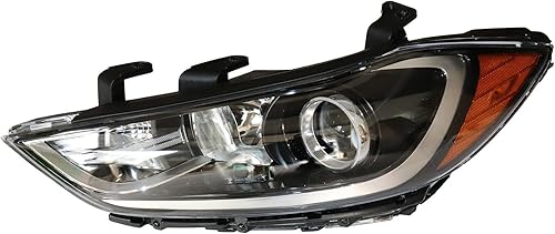 Miniatura 3 de LOYALHEARTDY Para 2017 2018Hyundai Elantra SE SEL Value Edition 4 puertas sedán halógenos ensamblaje, pasajero y conductor faros laterales carcasa