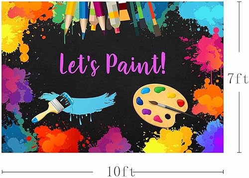 Miniatura 3 de Fondo colorido de graffiti de 10 x 7 pies, herramientas de pintura de fondo para fotografía de pared, salpicaduras, arte, fiesta, decoración de