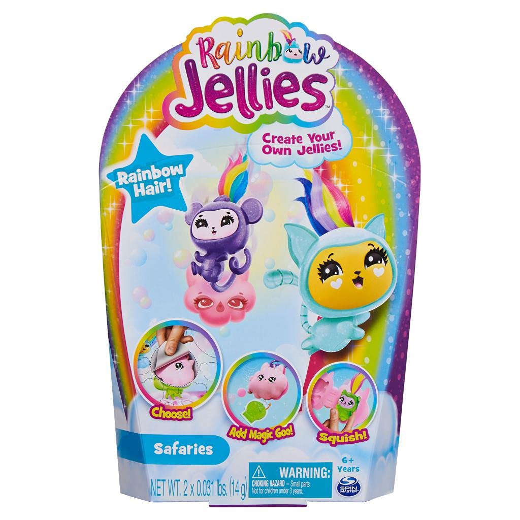 Rainbow Jellies 2Pack, Make Your Own Squishy Characters Kit (Style May
