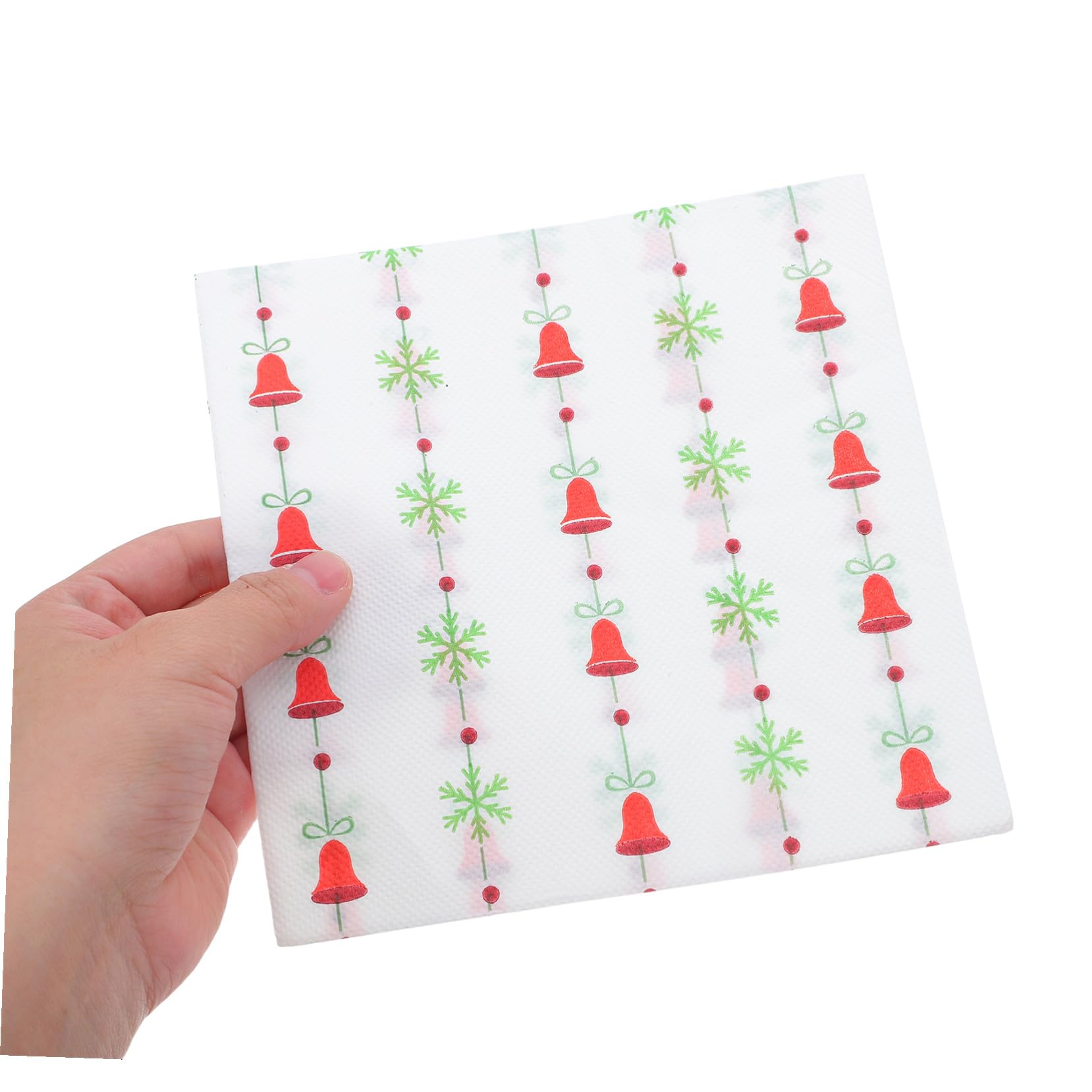 120 Servilletas Navideñas: Servilletas Desechables Con De Campanas - Vibrantes Para Navideña