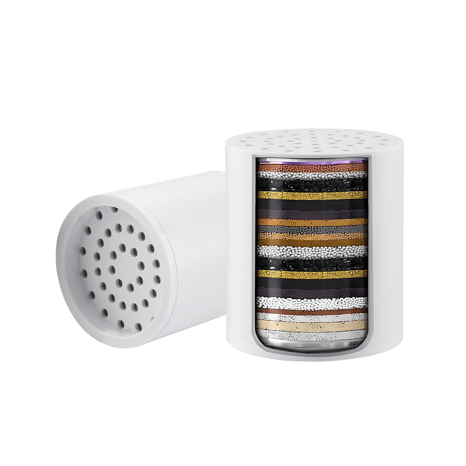 Ibergrif White M91010-1 Universal Replacement Shower Filter Cartridge For Hard Water, Filter Cartridge - Reduces Chemicals Chlorine
