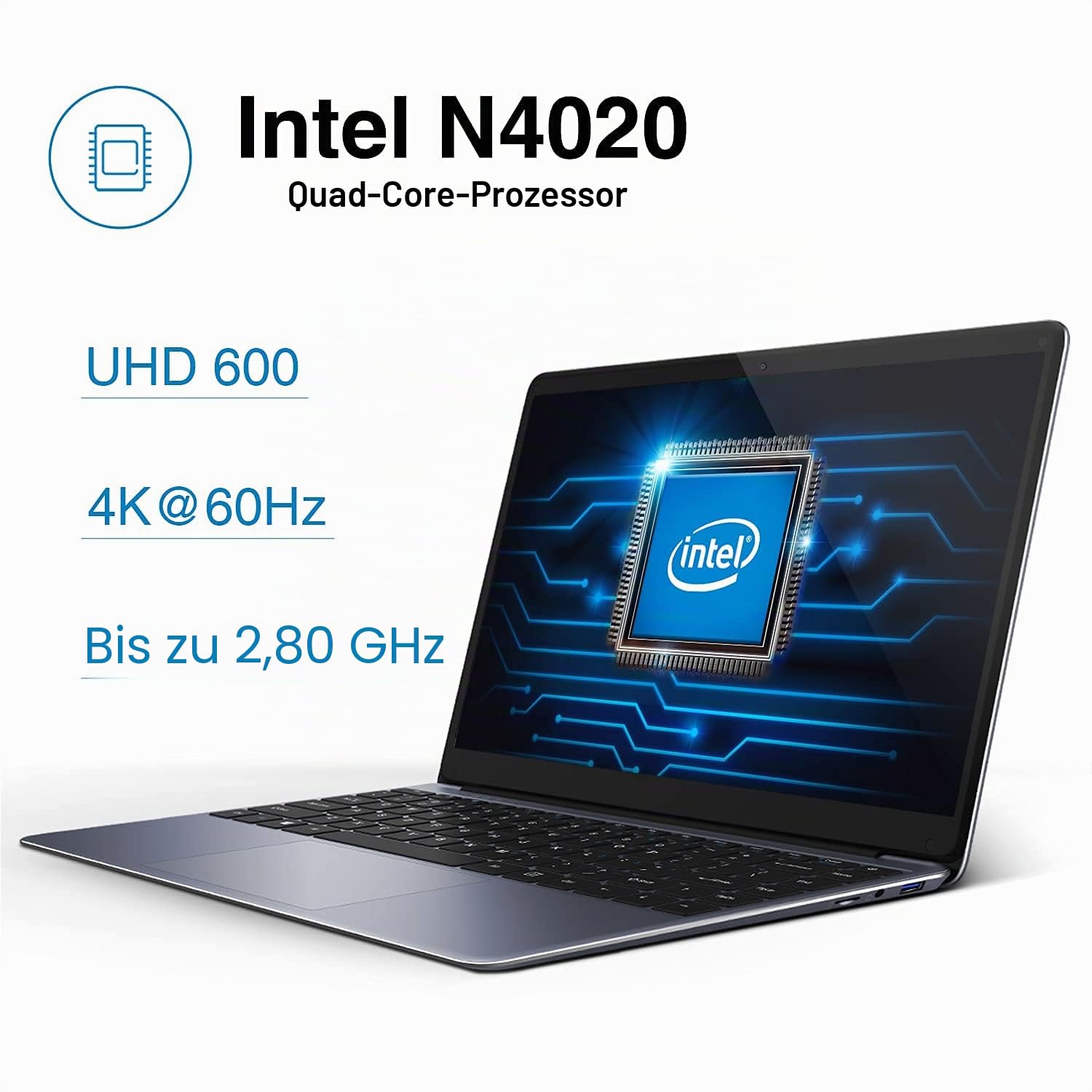 CHUWI Laptop HeroBook Pro,14.1 Full HD IPS-Display, 4K Video